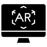 AR Simulation icon line vector illustration