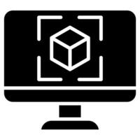 AR Simulation icon line vector illustration