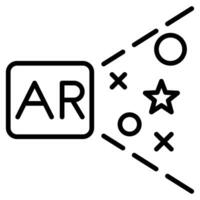 AR Visualization icon line vector illustration