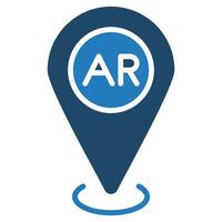 AR Navigation icon line vector illustration