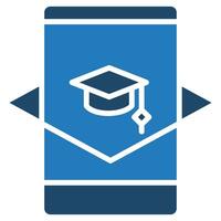 AR Education icon line vector illustration