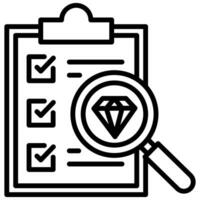 Value Assessment icon line vector illustration