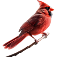 AI generated A close-up of a cardinal in winter. Ai-generated. png