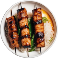 ai generato avvicinamento foto di yakitori cibo. ai-generato. png