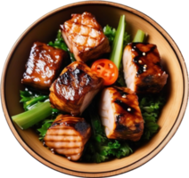 ai gegenereerd detailopname foto van yakitori voedsel. ai-gegenereerd. png