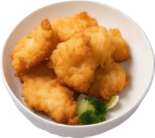 ai gerado fechar-se foto do tempura Comida. gerado por ai. png