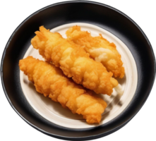 ai gerado fechar-se foto do tempura Comida. gerado por ai. png