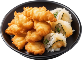 ai gerado fechar-se foto do tempura Comida. gerado por ai. png