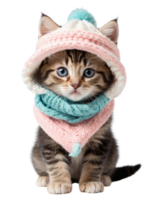 AI generated A close-up image of a cute kitten. Ai-generated. png