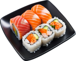 AI generated Close-up photo of sushi food. Ai-generated. png