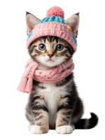 AI generated A close-up image of a cute kitten. Ai-generated. png