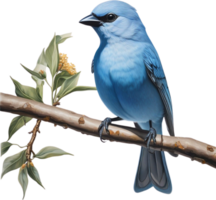 AI generated A Colorful painting of Blue-gray Tanager bird. AI-generated. png