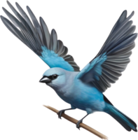 ai generiert ein bunt Gemälde von Blau grau Tanager Vogel. KI-generiert. png