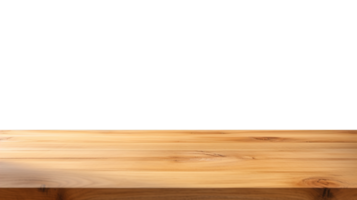 AI generated Honey Maple Wooden Table with Morning Light - Ideal for Product Placement, High-Quality Wood Texture, Transparent Background, Perfect for Mockups png