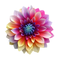 AI generated 3d style colourful flower png