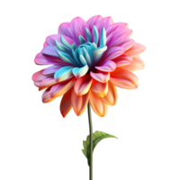 AI generated 3d style colourful flower png