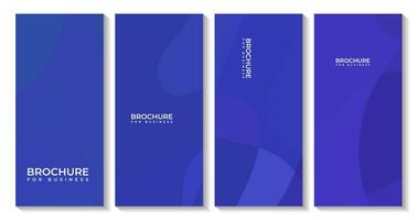 set of business brochures with abstract blue background vector