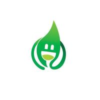 leaf electric environment logo design vector