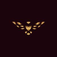 Golden Phoenix, bird brand, animal logo,luxury brand identity for hotel fashion and sports brand concept. Vector design, company identity