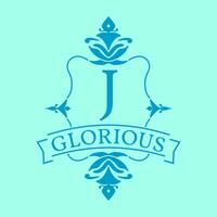 letter J glorious initial frame logo vector