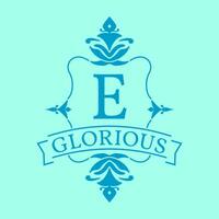 letter E glorious initial frame logo vector