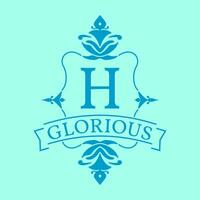 letter H glorious initial frame logo vector