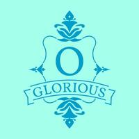 letter O glorious initial frame logo vector