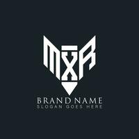 MXR abstract letter logo. MXR creative monogram initials letter logo concept. MXR Unique modern flat abstract vector letter logo design.
