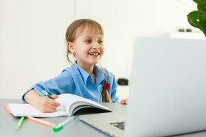 Distance learning online education webpage photo