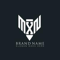 MXN abstract letter logo. MXN creative monogram initials letter logo concept. MXN Unique modern flat abstract vector letter logo design.