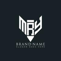 MRY abstract letter logo. MRY creative monogram initials letter logo concept. MRY Unique modern flat abstract vector letter logo design.