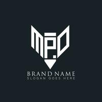 MPO abstract letter logo. MPO creative monogram initials letter logo concept. MPO Unique modern flat abstract vector letter logo design.