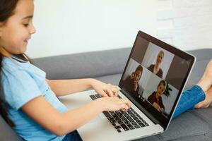 Distance learning online education webpage photo