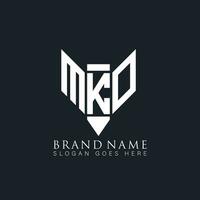 MKO abstract letter logo. MKO creative monogram initials letter logo concept. MKO Unique modern flat abstract vector letter logo design.