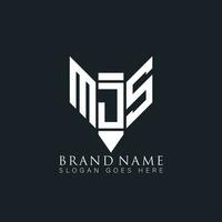 mjs resumen letra logo. mjs creativo monograma iniciales letra logo concepto. mjs único moderno plano resumen vector letra logo diseño.