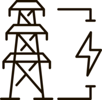 transmission ligne icône symbole illustration png