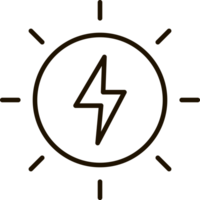 Soleil énergie générique ligne icône symbole illustration png