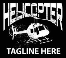 helicóptero, vector, ilustración vector