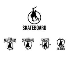 skater extreme logo set illustration vector