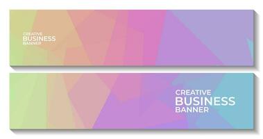 set of abstract creative arts banner background for business ads vector