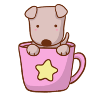 Hund im ein Tasse Clip Art png