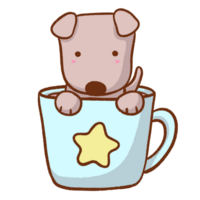 Hund im ein Tasse Clip Art png