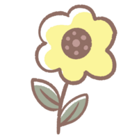 a yellow flower with brown spots on it png