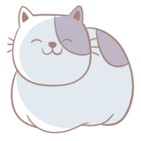 une dessin animé chat mensonge vers le bas sur une transparent Contexte png