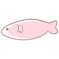 un rosado pescado en un transparente antecedentes png