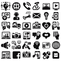 Social media icons PNG file