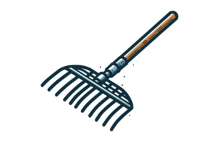 ai généré râteau ferme outils illustration conception ou png