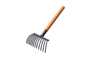 AI generated Rake farm tools illustration design or PNG