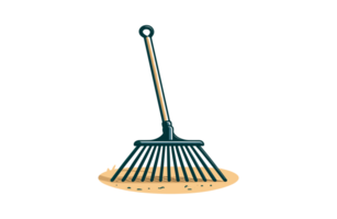 AI generated Rake farm tools illustration design or PNG