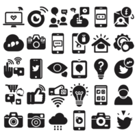 Social media icons PNG file